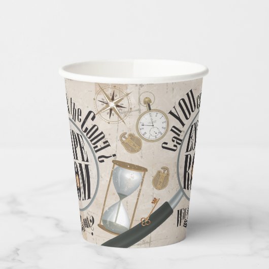 Escape Room Party voedt Mystery Scavenger Hunt Papieren Bekers (Links)