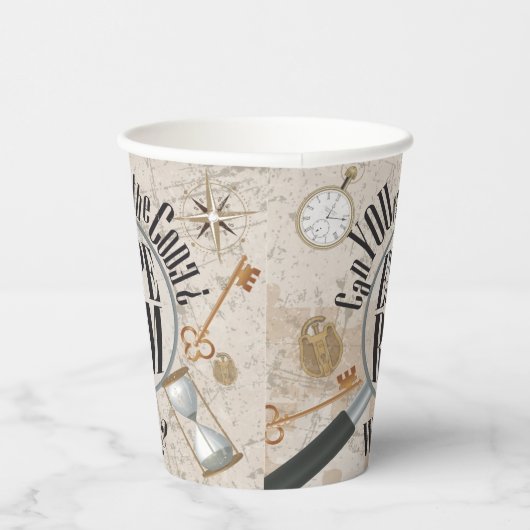 Escape Room Party voedt Mystery Scavenger Hunt Papieren Bekers (Rechts)