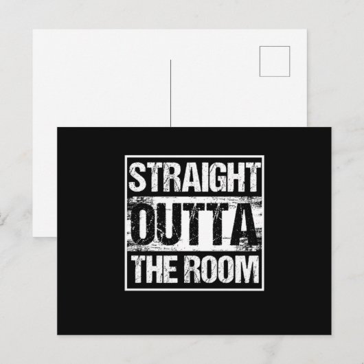 Escape Room Space Out Puzzelcadeau Rechtstreeks Ui Briefkaart (Voorkant / Achterkant)