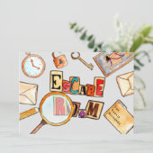 Escape room teambuilding kaart (Staand voorkant)