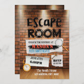 Escape Room uitnodiging (Voorkant / Achterkant)