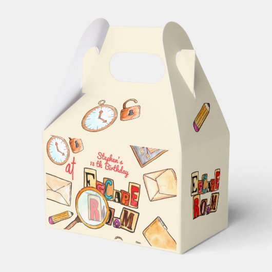 Escape room verjaardag bedankdoosjes (Achterkant)