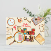 Escape room verjaardag kaart (Staand voorkant)