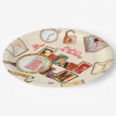 Escape room verjaardag papieren bordje (Gekanteld)