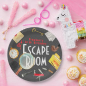 Escape room verjaardag papieren bordje (Feest)