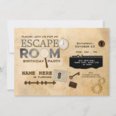Escape Room Verjaardag Party Clues Foto Spy Kaart (Voorkant)