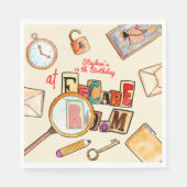 Escape room verjaardag servet (Voorkant)