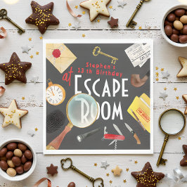 Escape room verjaardag servet