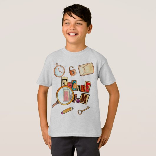 Escape room verjaardag t-shirt (Voorkant volledig)