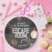 Escape room verjaardagsfeestje papieren bordje (Feest)