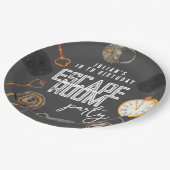 Escape room verjaardagsfeestje papieren bordje (Gekanteld)