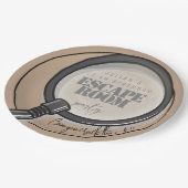 Escape room verjaardagsfeestje papieren bordje (Gekanteld)