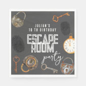 Escape room verjaardagsfeestje servet (Voorkant)