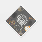 Escape room verjaardagsfeestje servet (Hoek)