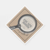 Escape room verjaardagsfeestje servet (Hoek)