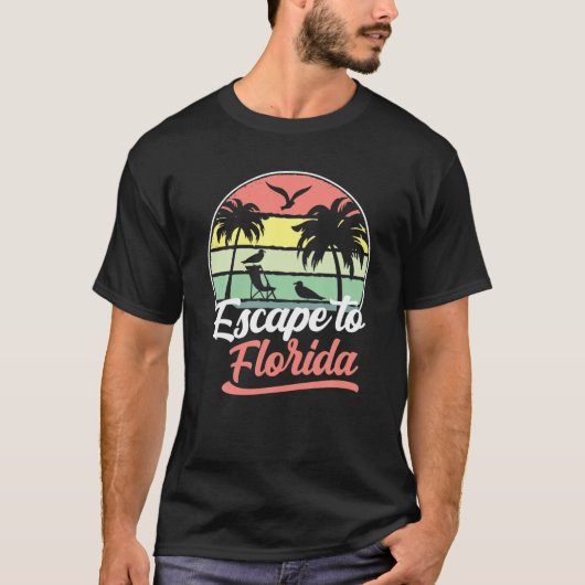 Escape to Florida Funny T-shirt (Voorkant)