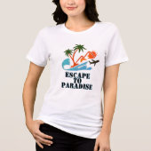 Escape to Paradise Trui-Blend T-shirt voor dames | (Voorkant)