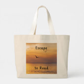 Escape to Read Tote Bag | Book Lover Reading Bag (Achterkant)