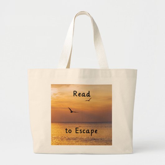 Escape to Read Tote Bag | Book Lover Reading Bag (Voorkant)