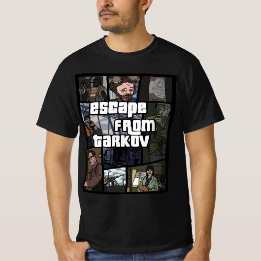 Escape van Tarkov Reddit Fan Art T-shirt (Voorkant)