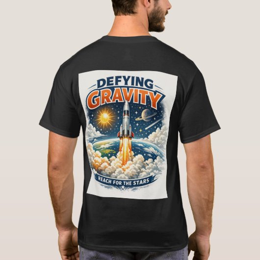 Escape Velocity: Epic Rocket Launch & Gravity  T-shirt (Achterkant)