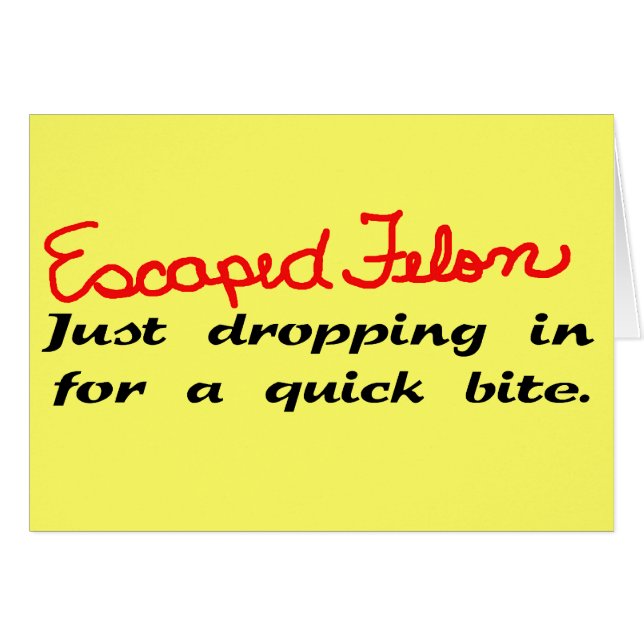 Escaped Felon Funny T-shirts Gifts (Voorkant Horizontaal)