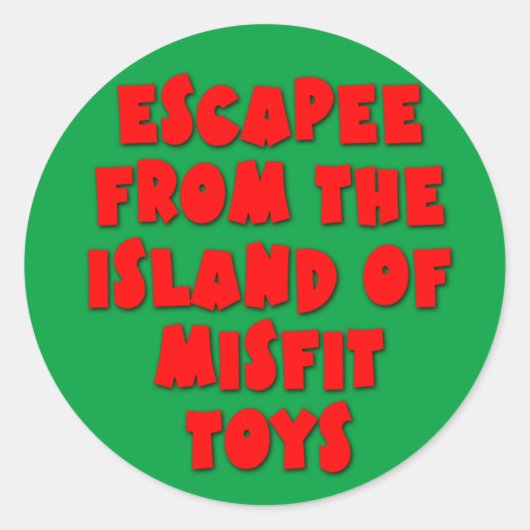 Escapee van het eiland Misfit Toys Ronde Sticker (Voorkant)