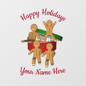 Escaping Gingerbrood Koekjes Persoonlijke feestdag Raamsticker (Vel)