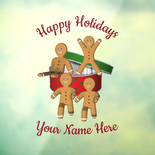 Escaping Gingerbrood Koekjes Persoonlijke feestdag Raamsticker (Vel 3)