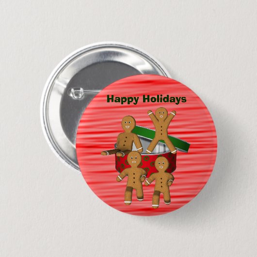 Escapingerbrood Kerstmis Button Pin (Voorkant /achterkant)