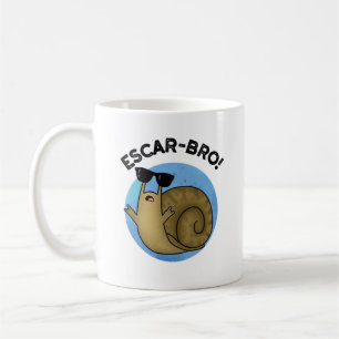 Escar-bro Funny French Escargot Snail pun Koffiemok