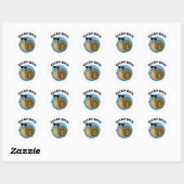 Escar-bro Funny French Escargot Snail pun Ronde Sticker (Vel)