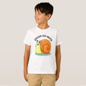 Escar-go Nuts Funny Escargot Snail-woordje T-shirt (Voorkant volledig)