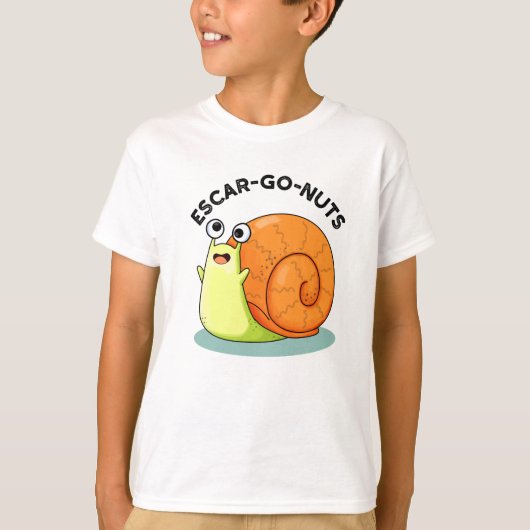 Escar-go Nuts Funny Escargot Snail-woordje T-shirt (Voorkant)