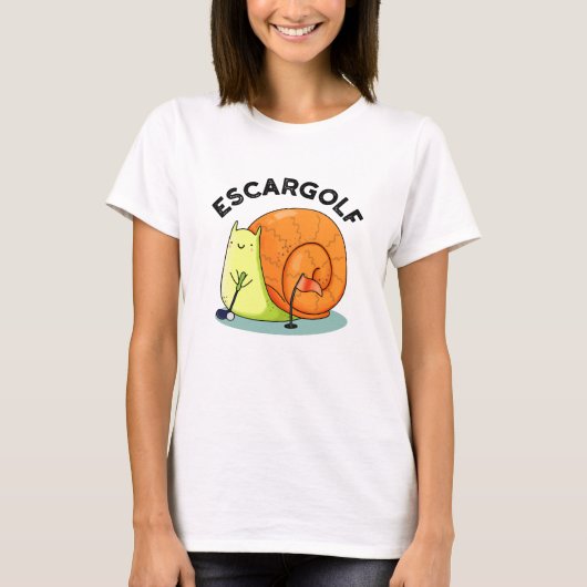Escar-golf Funny Escargot Snail-woordje T-shirt (Voorkant)