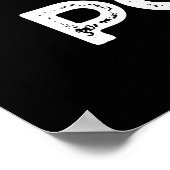 Escar-got de Macht Funny Slak Pun Dark BG Poster (Hoek)