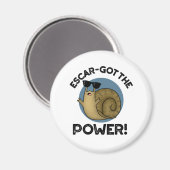Escar-got de Power Funny Snail-woordje Magneet (Voorkant / Achterkant)