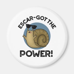 Escar-got de Power Funny Snail-woordje Magneet