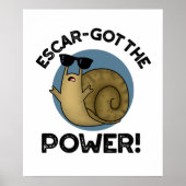 Escar-got de Power Funny Snail-woordje Poster (Voorkant)