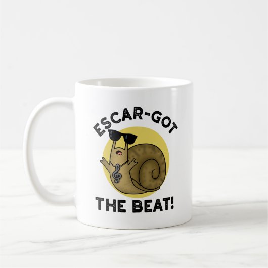 Escar-got The Beat Funny Franse slak pun Koffiemok (Links)