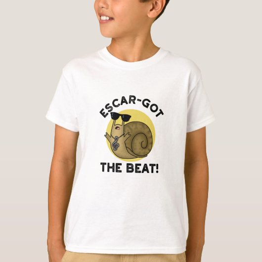 Escar-got The Beat Funny Franse slak pun T-shirt (Voorkant)