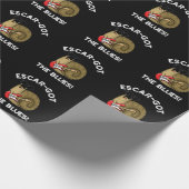 Escar-got The Blues Funny Escargot Pun Dark BG Cadeaupapier (Hoek)