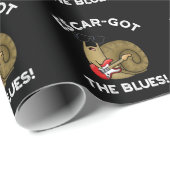 Escar-got The Blues Funny Escargot Pun Dark BG Cadeaupapier (Rol Hoek)