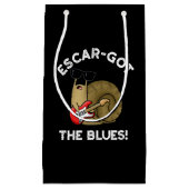 Escar-got The Blues Funny Escargot Pun Dark BG Klein Cadeauzakje (Voorkant)