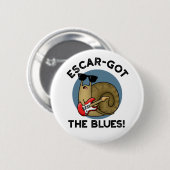 Escar-got The Blues Funny Escargot Snail-woordje Ronde Button 5,7 Cm (Voorkant /achterkant)