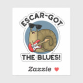 Escar-got The Blues Funny Escargot Snail-woordje Sticker (Vel)