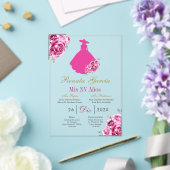 Escaramuza Quinceañera Acrylic Invitation Acryl Uitnodigingen (Insitu (Huwelijk))