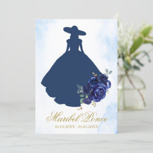 Escaramuza quinceanera uitnodiging in het Spaans