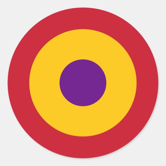 Escarapela de la República Española Ronde Sticker (Voorkant)