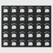 Escarghost Funny French Ghost Snail Pun Dark BG Cadeaupapier (Vlak)